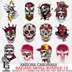 Arizona Cardinals Badass Skull Bundle SVG