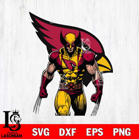 Arizona Cardinals Badass Wolverine Svg Eps Dxf Png File, Digital Download, Instant Download