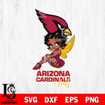 Arizona Cardinals Beauty Black Fairy Betty Boop Svg Eps Dxf Png File, Digital Download, Instant Download