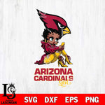 Arizona Cardinals Beauty Black Fan Girl Football Svg Eps Dxf Png File, Digital Download, Instant Download