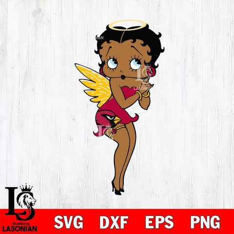 Arizona Cardinals Betty Boop Angel SVG Svg Eps Dxf Png File, Digital Download, Instant Download