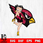 Arizona Cardinals Betty Boop Girl Fan Svg Eps Dxf Png File, Digital Download, Instant Download