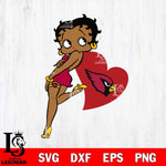 Arizona Cardinals Betty Boop Girl Love SVG Svg Eps Dxf Png File, Digital Download, Instant Download