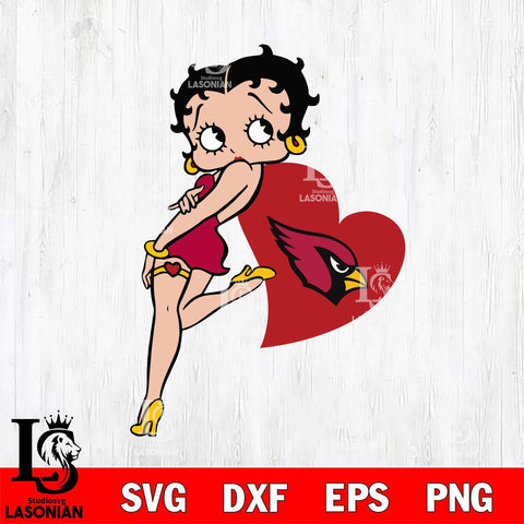 Arizona Cardinals Betty Boop Girl Love Svg Eps Dxf Png File, Digital Download, Instant Download