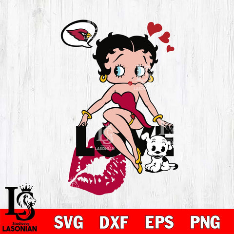 Arizona Cardinals Betty Boop Love Svg Eps Dxf Png File, Digital Download, Instant Download