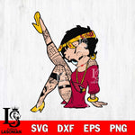 Arizona Cardinals Betty Boop Tattoo Girl Svg Eps Dxf Png File, Digital Download, Instant Download