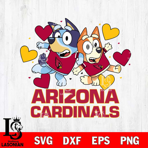 Arizona Cardinals Bluey & Bingo 10 Svg Eps Dxf Png File, NFL svg, Digital Download, Instant Download