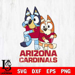 Arizona Cardinals Bluey & Bingo Svg Eps Dxf Png File, NFL svg, Digital Download, Instant Download