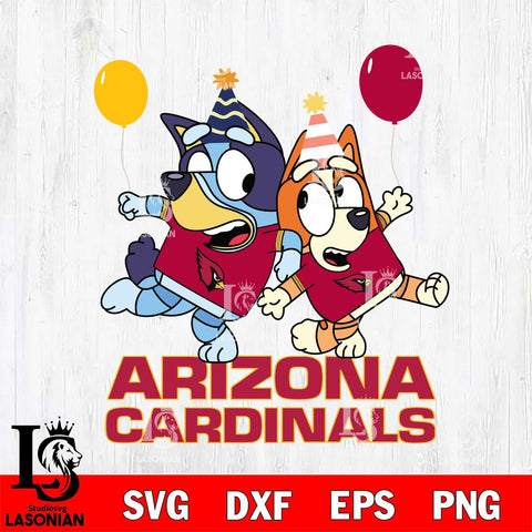 Arizona Cardinals Bluey & Bingo 2 Svg Eps Dxf Png File, NFL svg, Digital Download, Instant Download