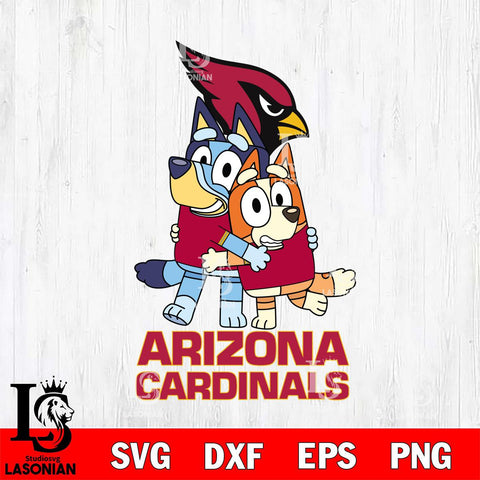 Arizona Cardinals Bluey & Bingo 3 Svg Eps Dxf Png File, NFL svg, Digital Download, Instant Download