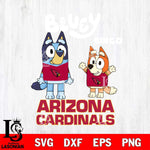 Arizona Cardinals Bluey & Bingo 4 Svg Eps Dxf Png File, NFL svg, Digital Download, Instant Download