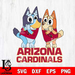 Arizona Cardinals Bluey & Bingo 5 Svg Eps Dxf Png File, NFL svg, Digital Download, Instant Download