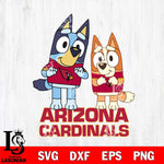 Arizona Cardinals Bluey & Bingo 6 Svg Eps Dxf Png File, NFL svg, Digital Download, Instant Download