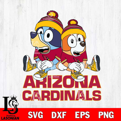 Arizona Cardinals Bluey & Bingo 8 Svg Eps Dxf Png File, NFL svg, Digital Download, Instant Download