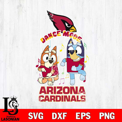 Arizona Cardinals Bluey Bingo Dance Mode Svg Eps Dxf Png File, NFL svg, Digital Download, Instant Download