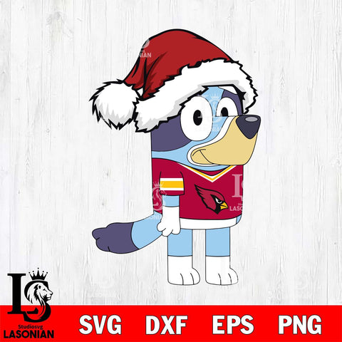 Arizona Cardinals Bluey Cartoon Christmas Svg Eps Dxf Png File, Digital Download, Instant Download