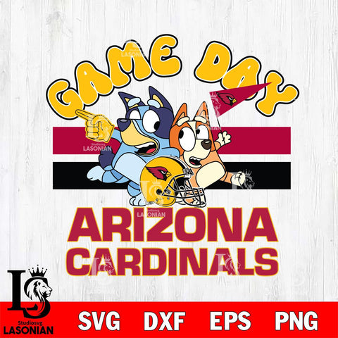 Arizona Cardinals Bluey Chilli  Game day NFL Svg Eps Dxf Png File, Digital Download, Instant Download