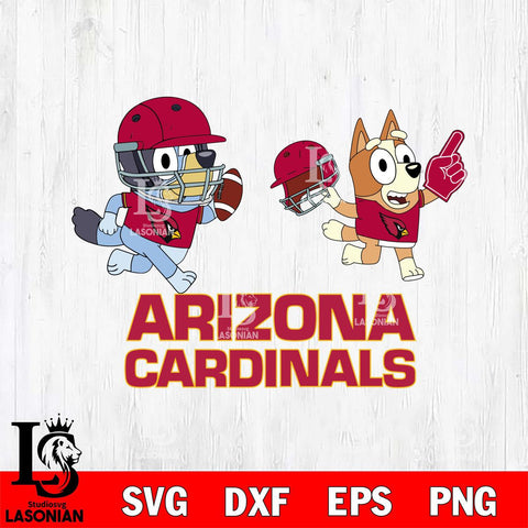 Arizona Cardinals Bluey Chilli NFL 2 Svg Eps Dxf Png File, Digital Download, Instant Download