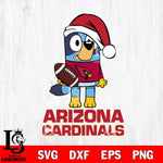 Arizona Cardinals Bluey Christmas Svg Eps Dxf Png File, Digital Download