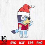 Arizona Cardinals Bluey Christmas Svg Eps Dxf Png File, Digital Download, Instant Download