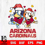 Arizona Cardinals Bluey Christmas NFL Svg Eps Dxf Png File, Digital Download