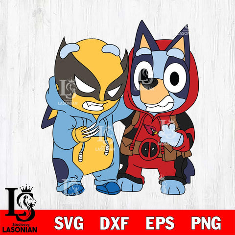 Arizona Cardinals Bluey Deadpool Wolverine 2 Svg Eps Dxf Png File, Digital Download, Instant Download