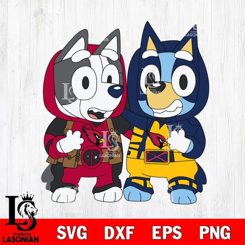 Arizona Cardinals Bluey Deadpool Wolverine Svg Eps Dxf Png File, Digital Download, Instant Download