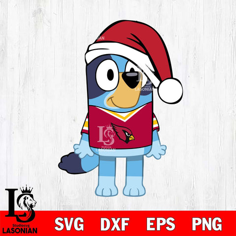 Arizona Cardinals Bluey Dog Christmas Svg Eps Dxf Png File, Digital Download, Instant Download