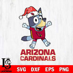 Arizona Cardinals Bluey Happy Christmas Svg Eps Dxf Png File, Digital Download