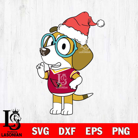 Arizona Cardinals Bluey Honey Christmas Svg Eps Dxf Png File, Digital Download, Instant Download