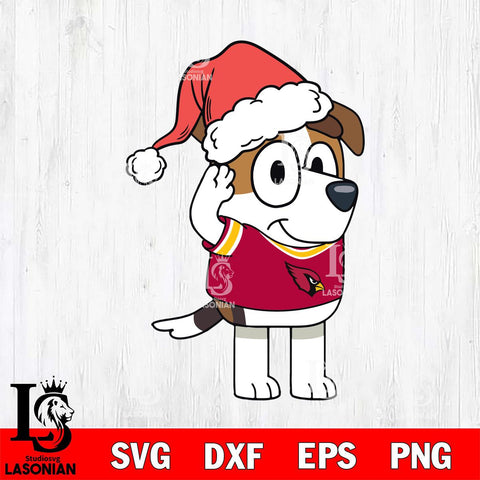 Arizona Cardinals Bluey Jack Christmas Svg Eps Dxf Png File, Digital Download, Instant Download