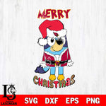 Arizona Cardinals Bluey Merry Christmas Bluey Santa Claus Svg Eps Dxf Png File, Digital Download