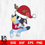 Arizona Cardinals Bluey Santa Claus Christmas Svg Eps Dxf Png File, Digital Download, Instant Download