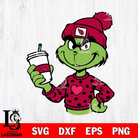 Arizona Cardinals Boujee Grinch 11 Svg Eps Dxf Png File, Digital Download, Instant Download