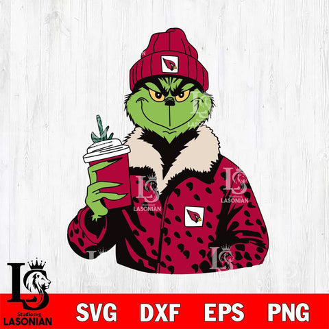 Arizona Cardinals Boujee Grinch 12 Svg Eps Dxf Png File, Digital Download, Instant Download