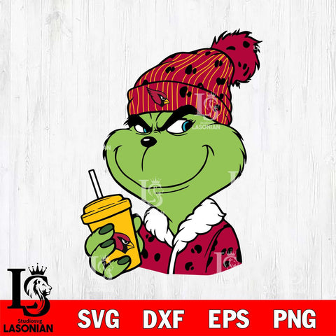 Arizona Cardinals Boujee Grinch 3 Svg Eps Dxf Png File, Digital Download, Instant Download