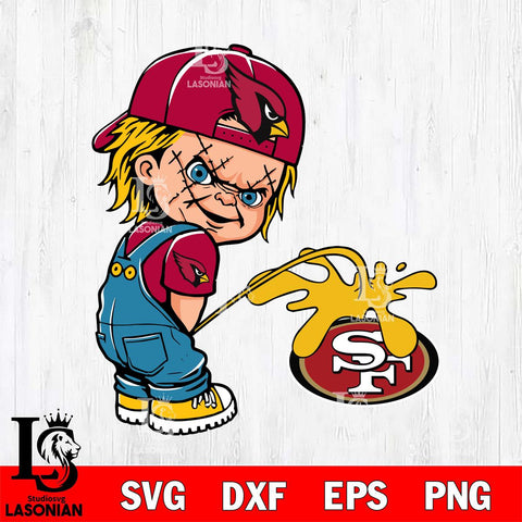 Arizona Cardinals Chucky Piss On San Francisco 49ers Svg Eps Dxf Png File, Digital Download, Instant Download