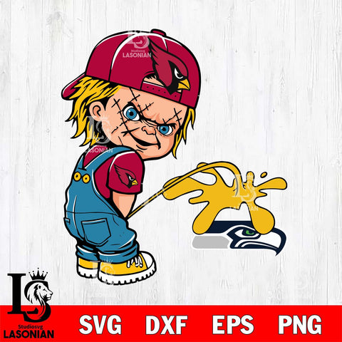 Arizona Cardinals Chucky Piss On Seattle Seahawks Svg Eps Dxf Png File, Digital Download, Instant Download