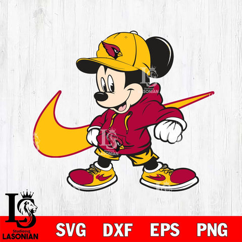 Arizona Cardinals Cool Mickey Mouse Svg Eps Dxf Png File, Digital Download, Instant Download