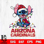 Arizona Cardinals Cute Stitch Christmas Svg