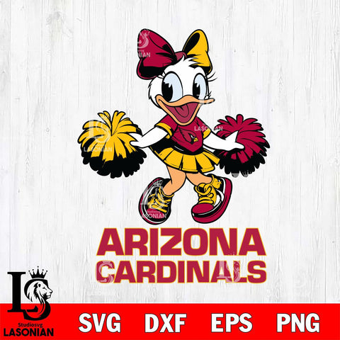 Arizona Cardinals Daisy Duck Cheerleader Disney, Svg Eps Dxf Png File, Digital Download