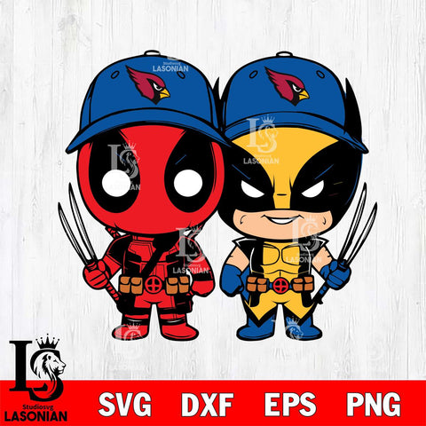 Arizona Cardinals Deadpool Wolverine 3 Svg Eps Dxf Png File, Digital Download, Instant Download