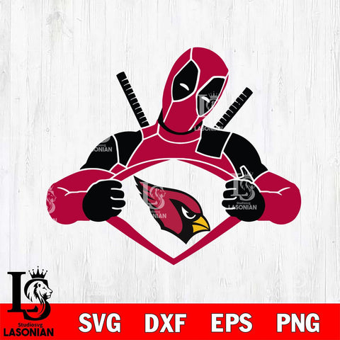 Arizona Cardinals Deadpool heart sport Svg Eps Dxf Png File, Digital Download, Instant Download