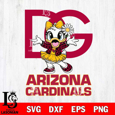 Arizona Cardinals Dolce And Gabbana Daisy Duck Disney Svg Eps Dxf Png File, Digital Download, Instant Download