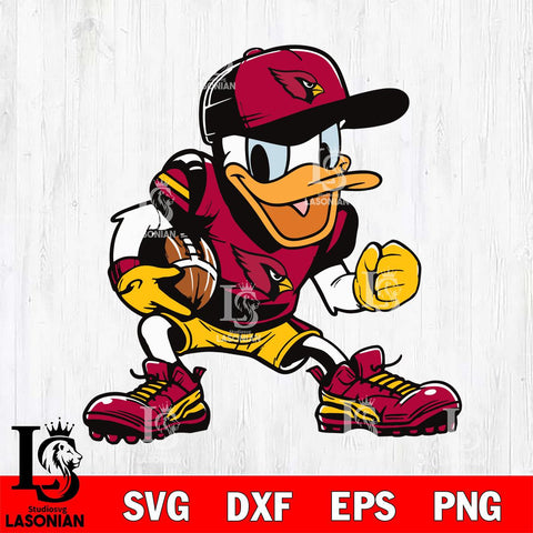 Arizona Cardinals Donal Duck Svg Eps Dxf Png File, Digital Download, Instant Download