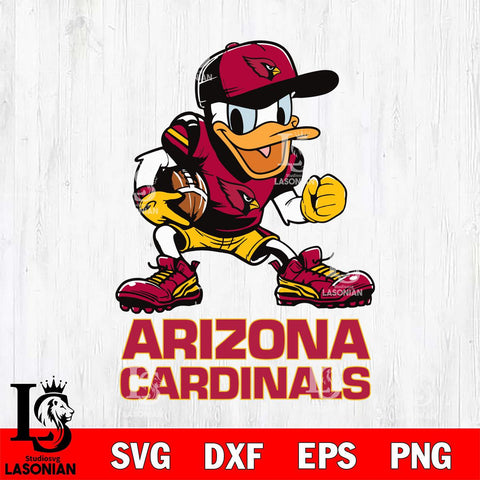 Arizona Cardinals Donal Duck Disney, Svg Eps Dxf Png File, Digital Download