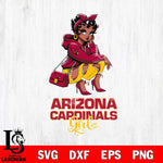 Arizona Cardinals Fashion Black Fan Girl Betty Boop Svg Eps Dxf Png File, Digital Download, Instant Download