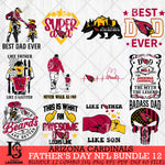 Arizona Cardinals Fathers Day NFL Bundle 12 Svg Eps Dxf Png File, Digital Download, Instant Download