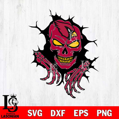 Arizona Cardinals Ferocious Skull SVG