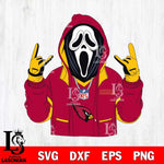 Arizona Cardinals Ghostface Scream Football Halloween Svg Eps Dxf Png File, Digital Download, Instant Download